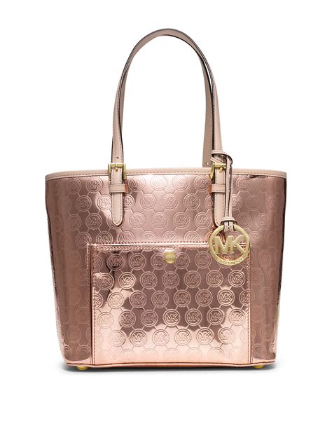 michael kors shopper rosegold|Michael Kors rose gold.